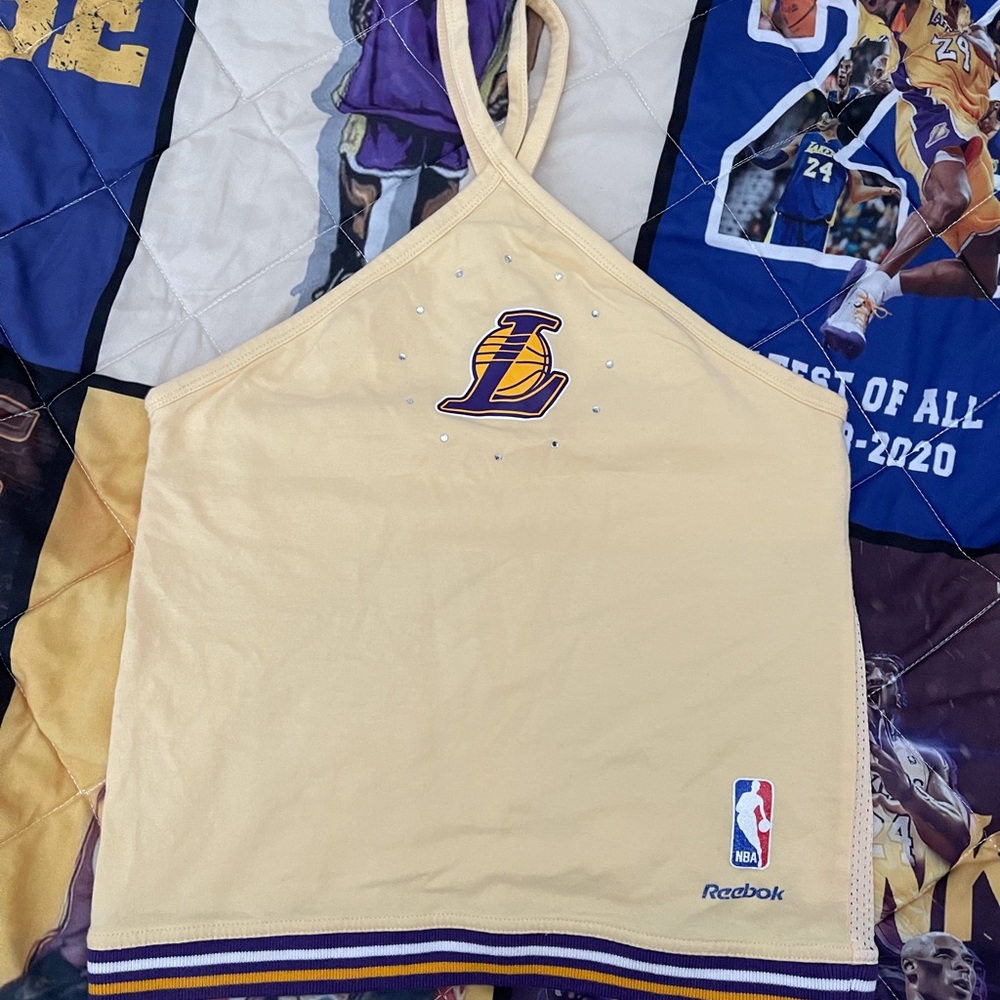 Women’s Reebok Lakers Rhinestone Halter Top - L